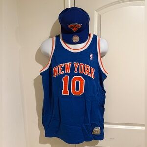 Mitchell & Ness Blue New York Basketball Jersey